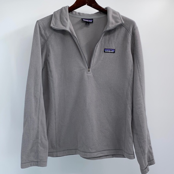 Patagonia Sweaters - Patagonia Fleece Half Zip Sweater Women’s Size Large Grey